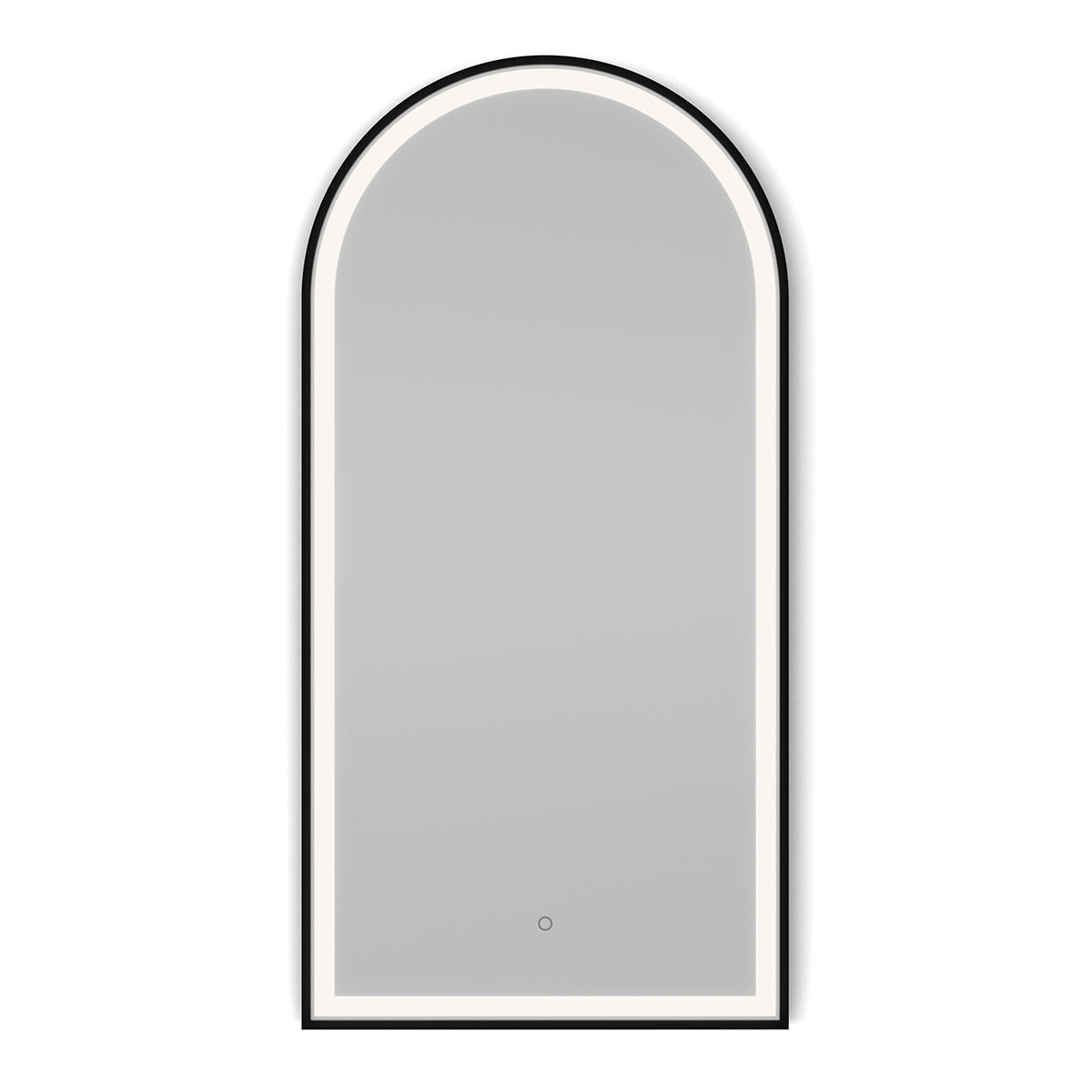 Lomax Light Arch Mirror 50 Black - 50x100cm