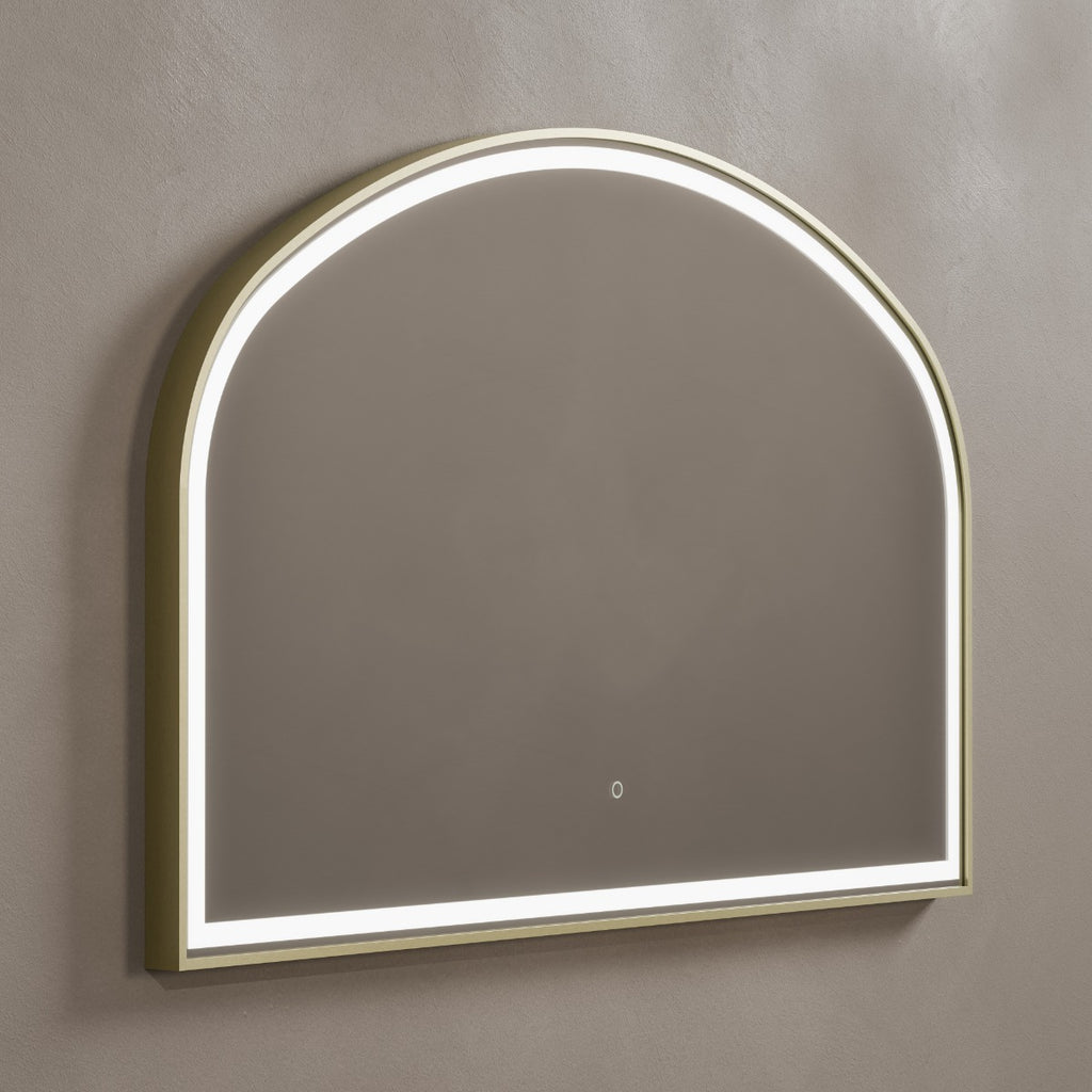 Lomax Light Overmantel Arch Brushed Brass - 120x75cm