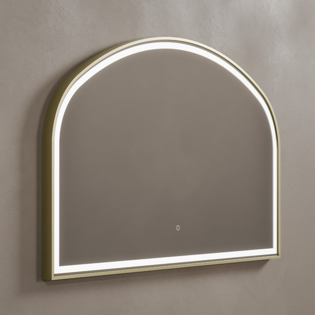 Lomax Light Overmantel Arch Brushed Brass - 120x75cm