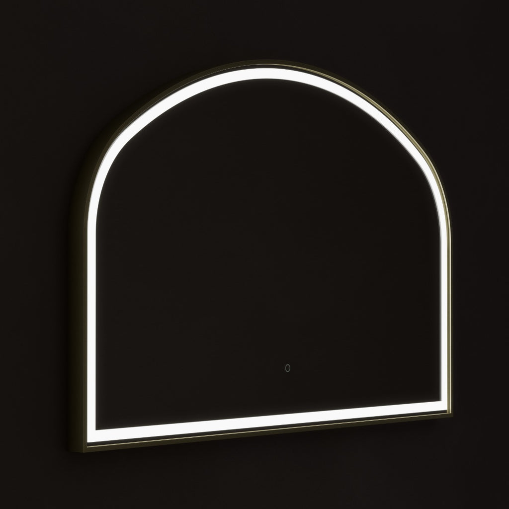 Lomax Light Overmantel Arch Brushed Brass - 120x75cm