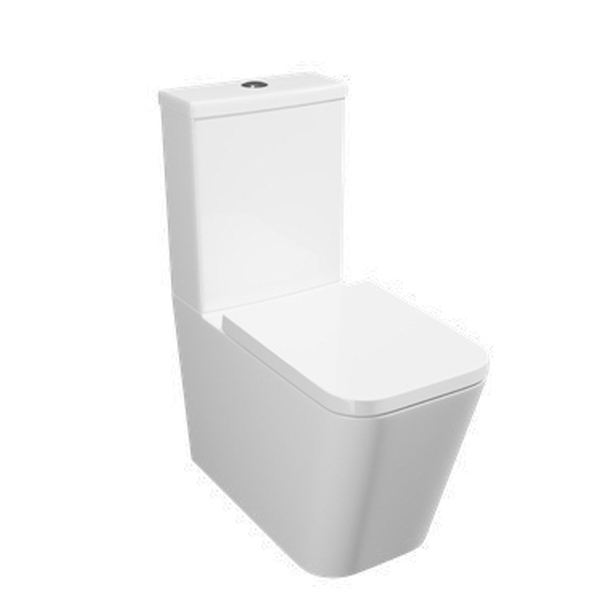 Lucca Square Close Coupled Toilet – Closed back