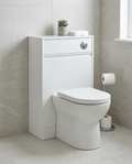 Luna WC Unit, matt white in a bright modern bathroom