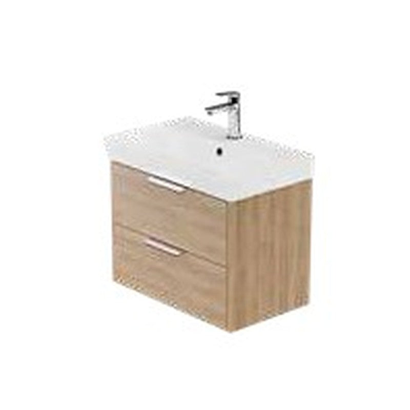 Madeley 600mm Wall Hung Vanity Unit & Basin, 2 Drawers
