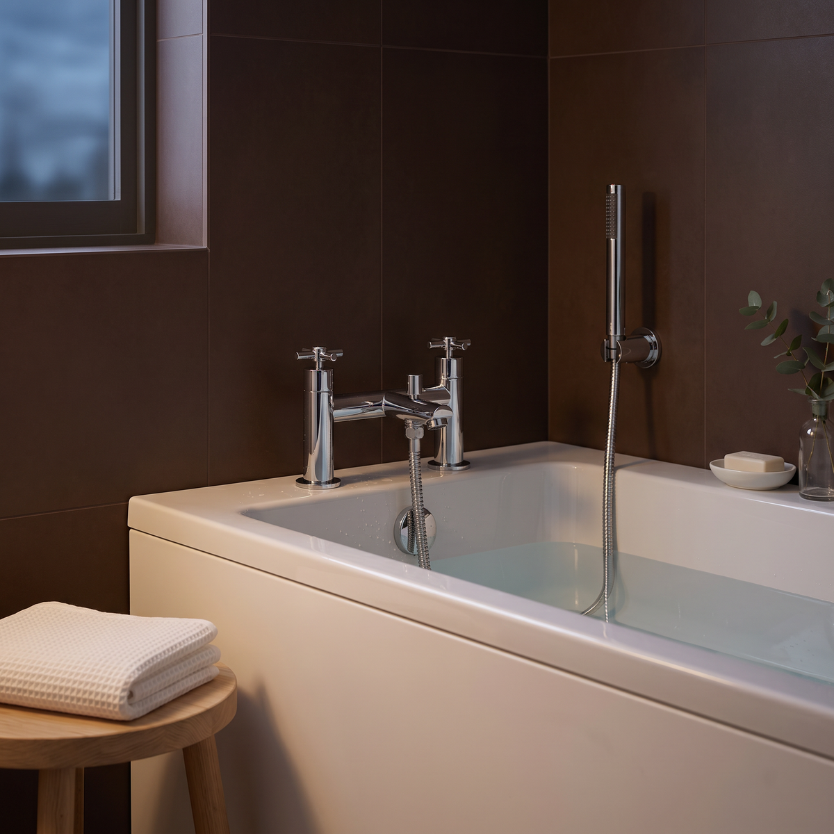 Sincra Bath Shower Mixer Tap with Shower Head and Hose