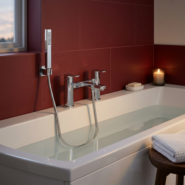 Pulsa Bath Shower Mixer Tap with Shower Handset and Hose