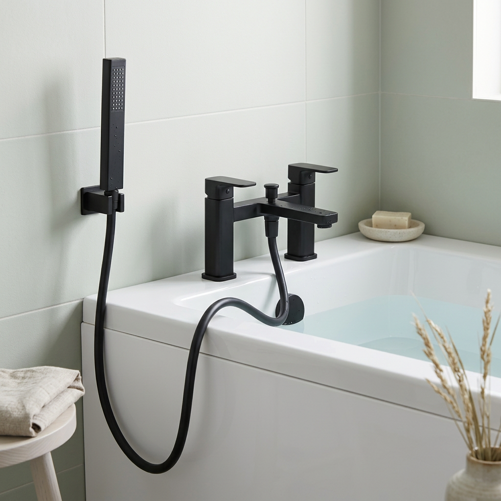 Pulsa Bath Shower Mixer Tap with Shower Handset and Hose