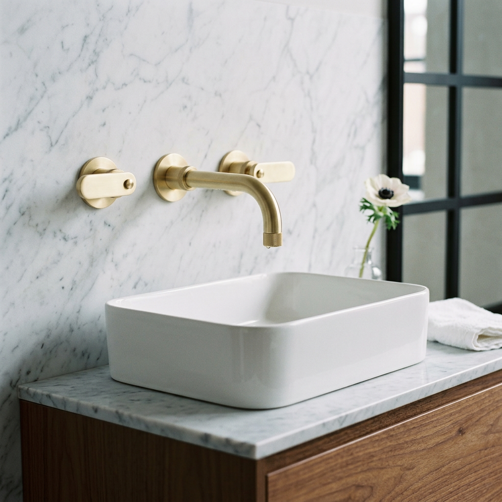Industra Wall-Mounted Basin Mixer Tap