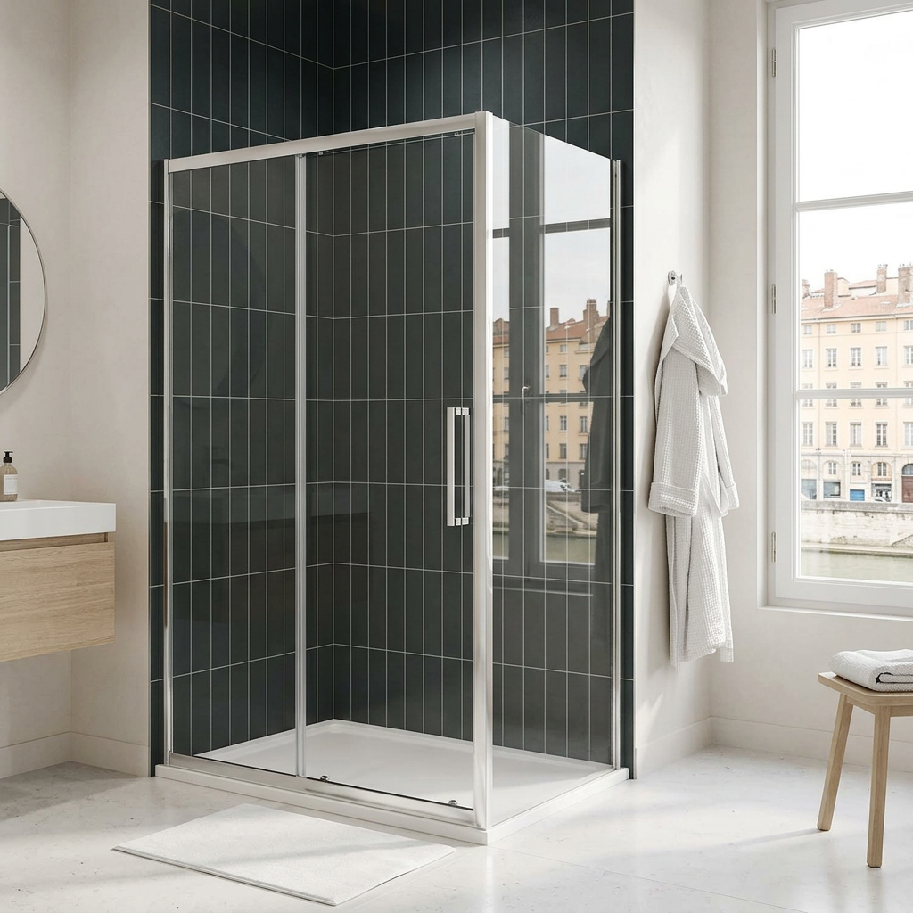 Modena 8 Chrome Sliding Shower Door