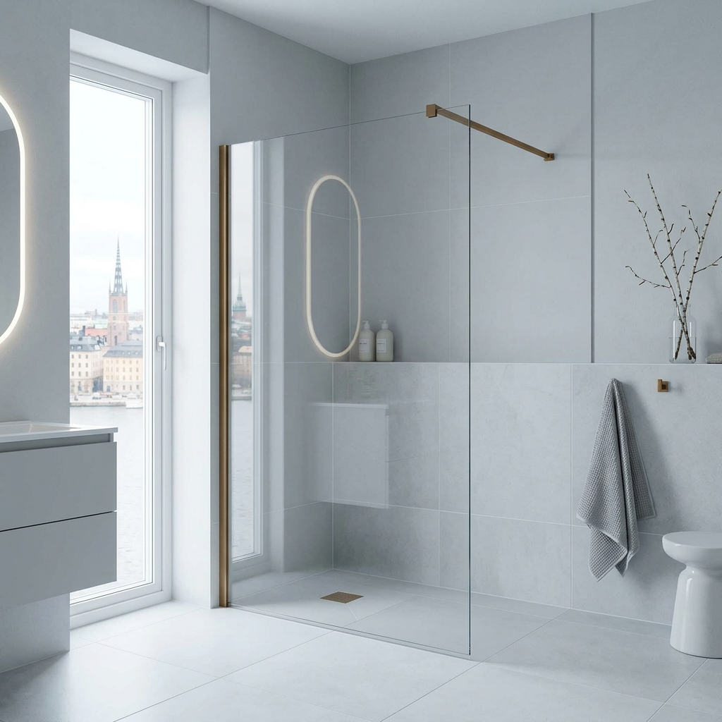 Modena 8 Frameless Walk-In Shower Screen
