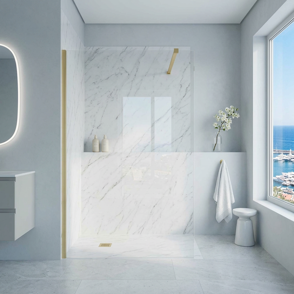 Modena 8 Frameless Walk-In Shower Screen
