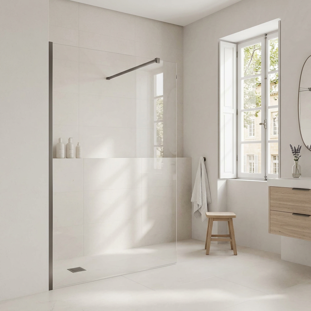 Modena 8 Frameless Walk-In Shower Screen