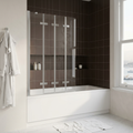 Modena Four-Panel Folding Chrome Bath Screen