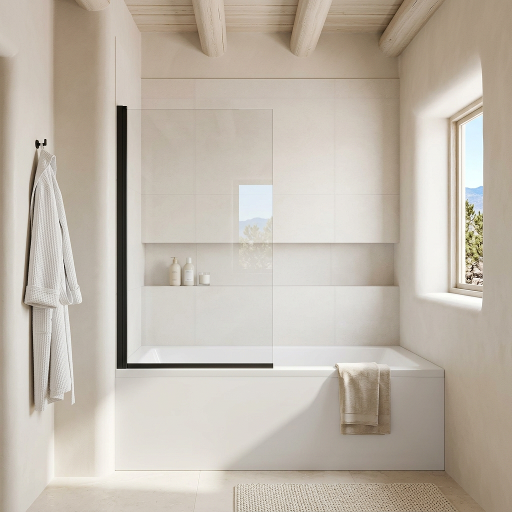 Modena 6 Square Edge Bath Screen