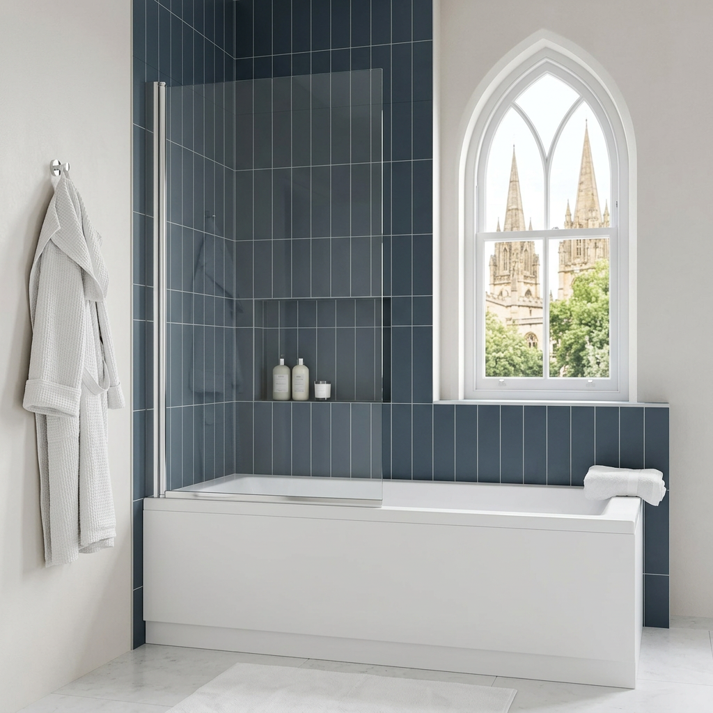 Modena 6 Square Edge Bath Screen