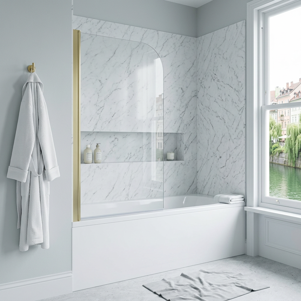 Modena 6 Radius Bath Screen
