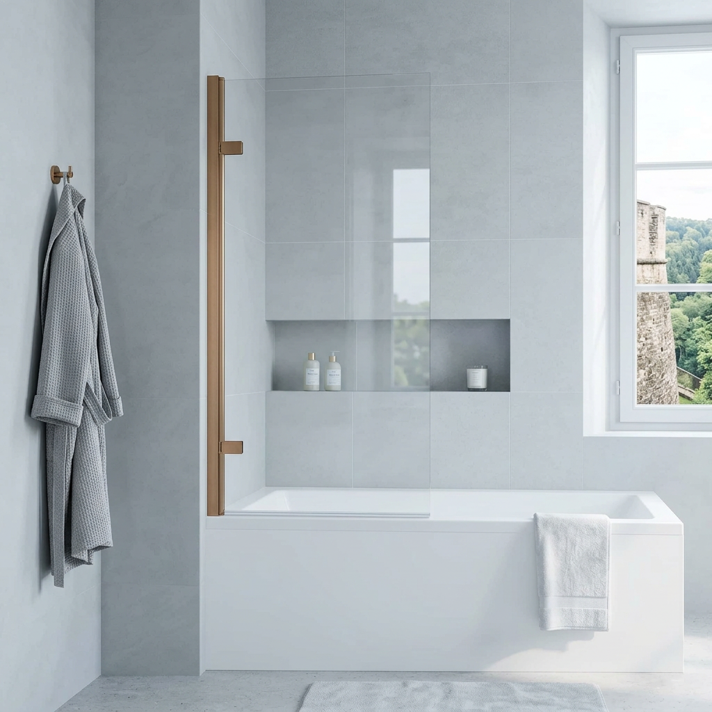 Modena 8 Hinged Bath Screen