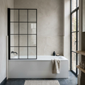 Modena 6 Grid 1400mm Bath Screen