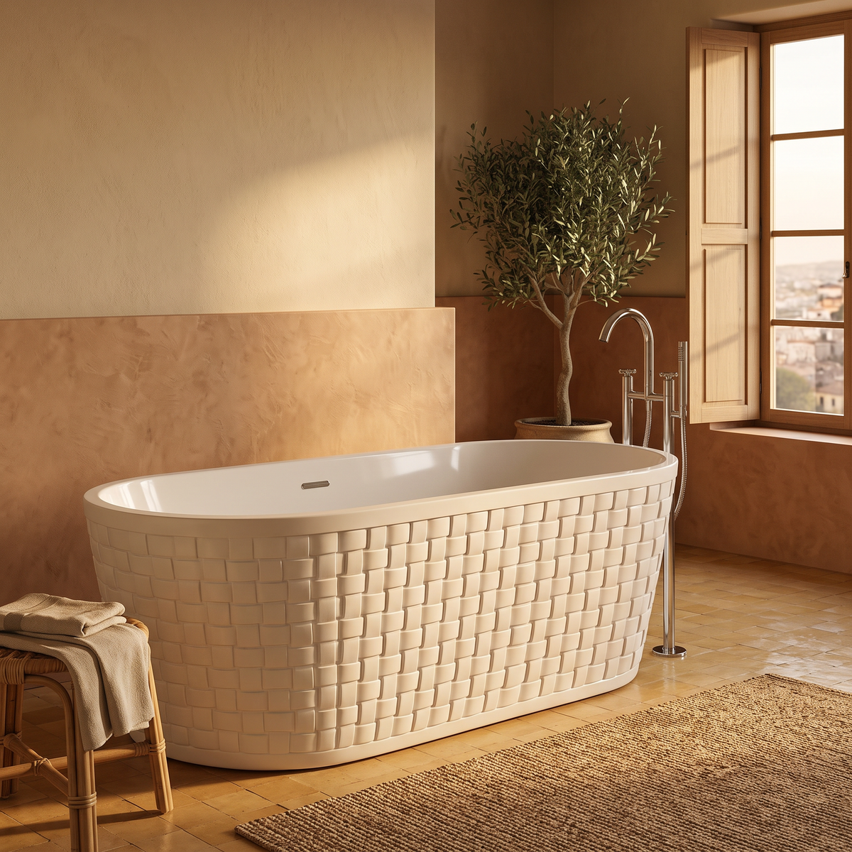 Ingra Basket-Weave Freestanding 1700mm Bath