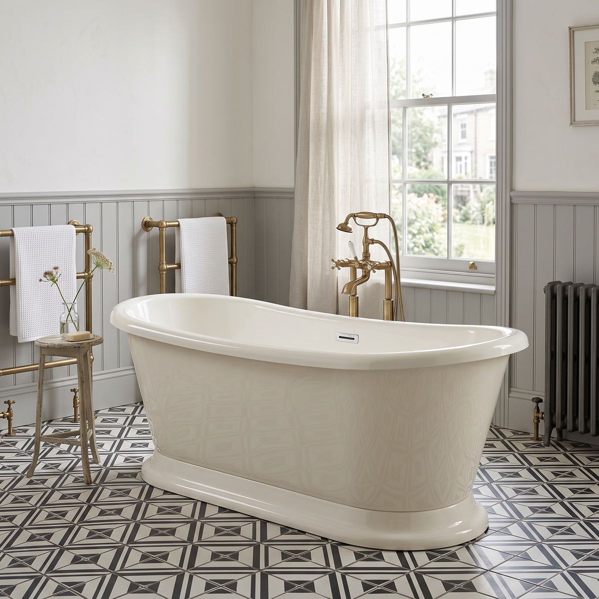 Audra Roll Top Freestanding Boat Bath