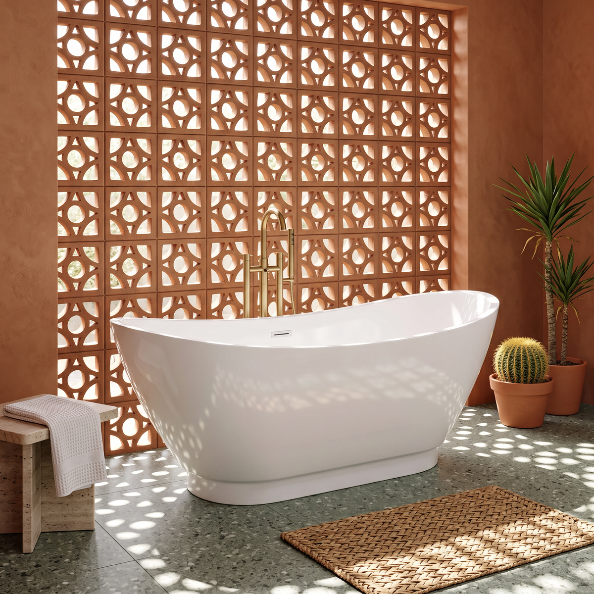 Dora 1750mm Double-Ended Slipper Bath