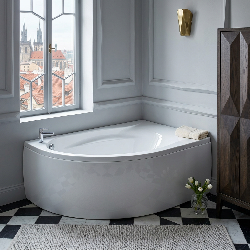Carron Omega Corner Bath with Whirlpool