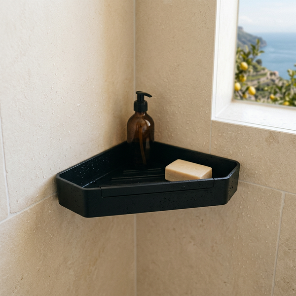 Shower Corner Basket with Screen Wiper