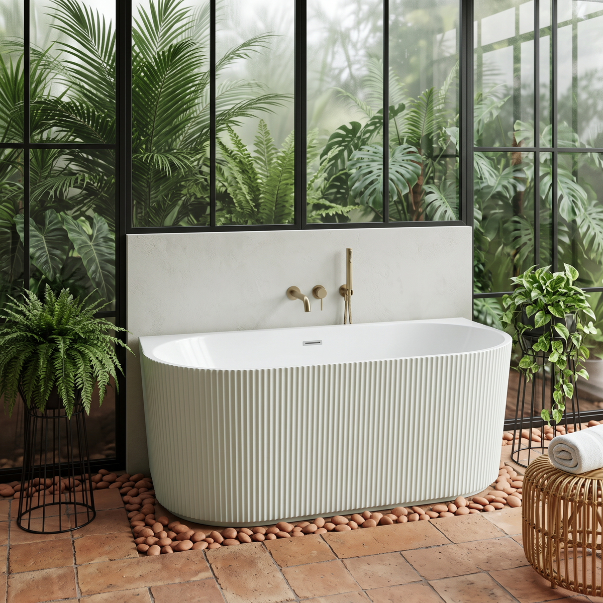 Sofie Fluted Back-to-Wall Bath