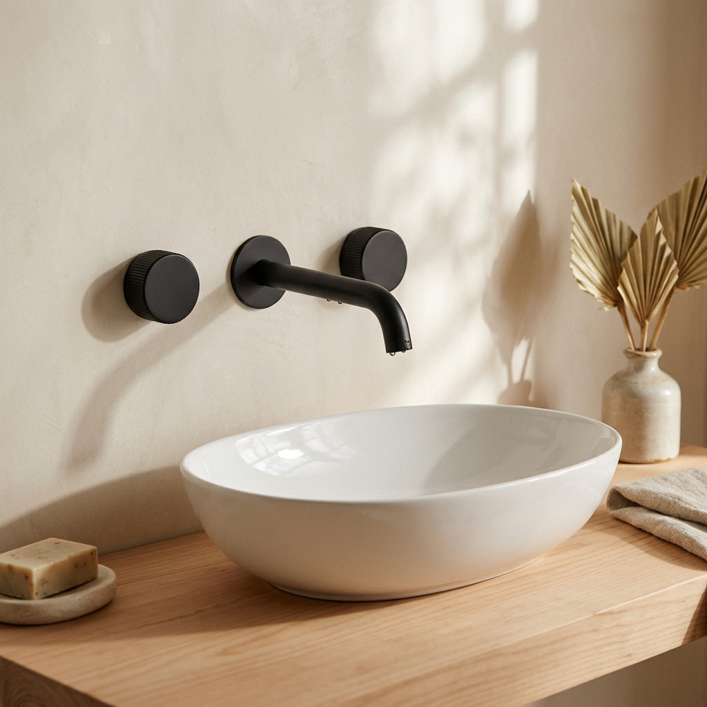 Grova Wall-Mounted 3-Hole Basin Mixer Tap