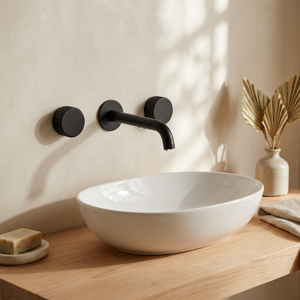 Grova Wall-Mounted 3-Hole Basin Mixer Tap