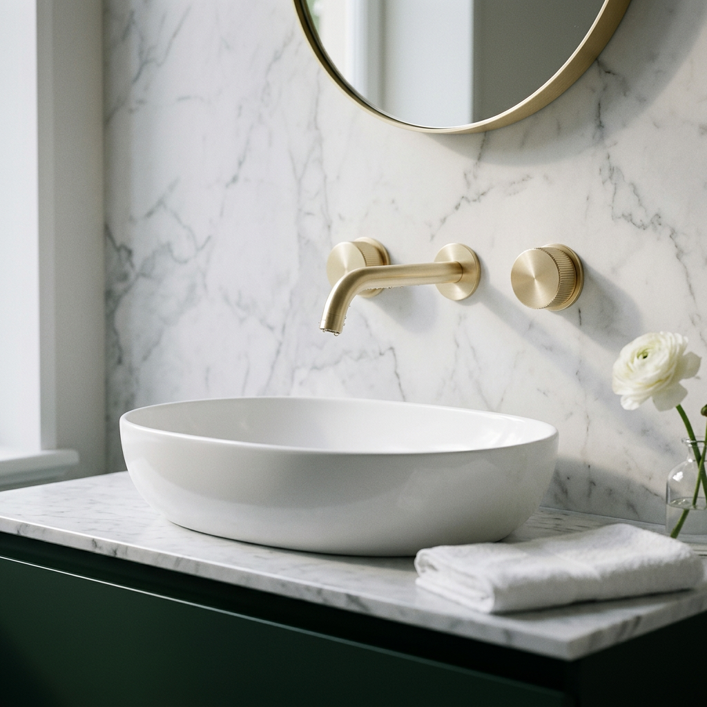 Grova Wall-Mounted 3-Hole Basin Mixer Tap