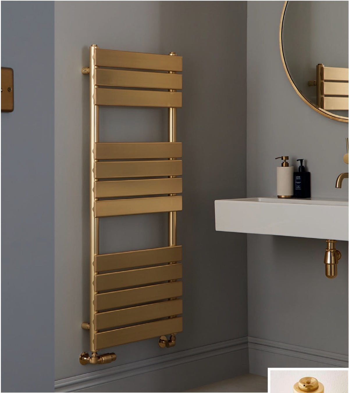 Marbella Brushed Brass Towel Rail