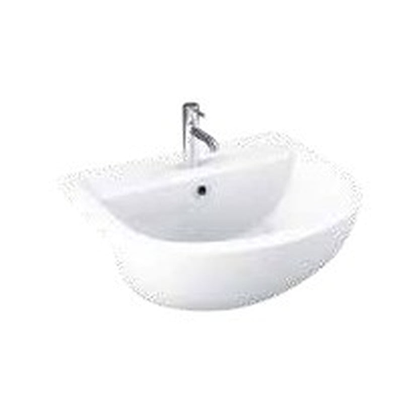 Marina 550mm semi-recessed basin