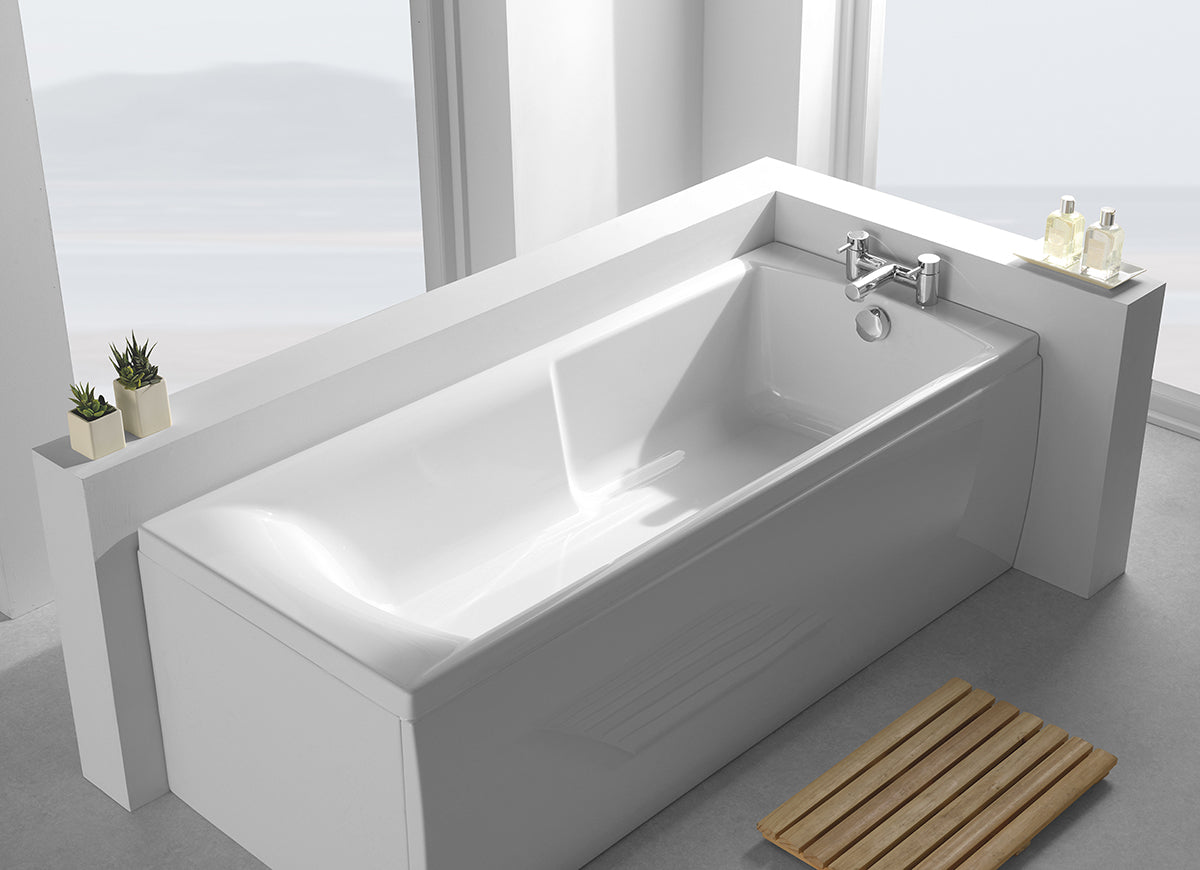 Carron Eco Matrix Single Ended Bath, in a bathroom setting