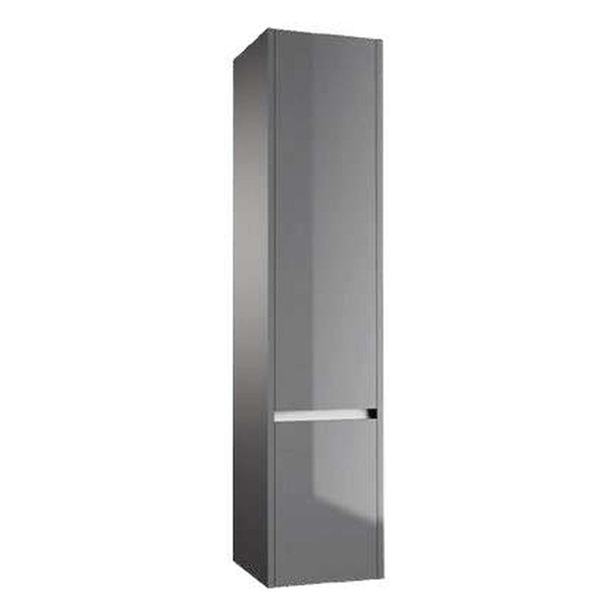 Mayfair Wall Mounted Tall Unit – Storm grey gloss