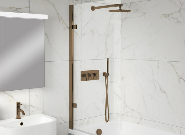 Modena 8 Hinged Bath Screen