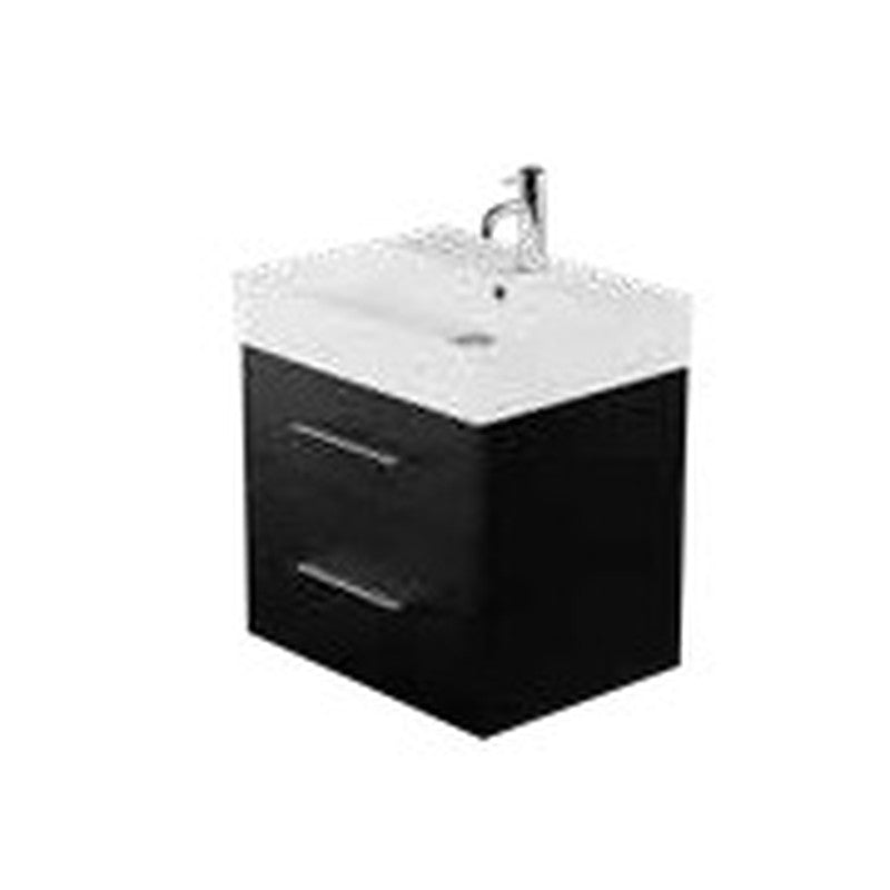 Montara 600mm Wall Hung Vanity Unit & Basin, 2 Drawers