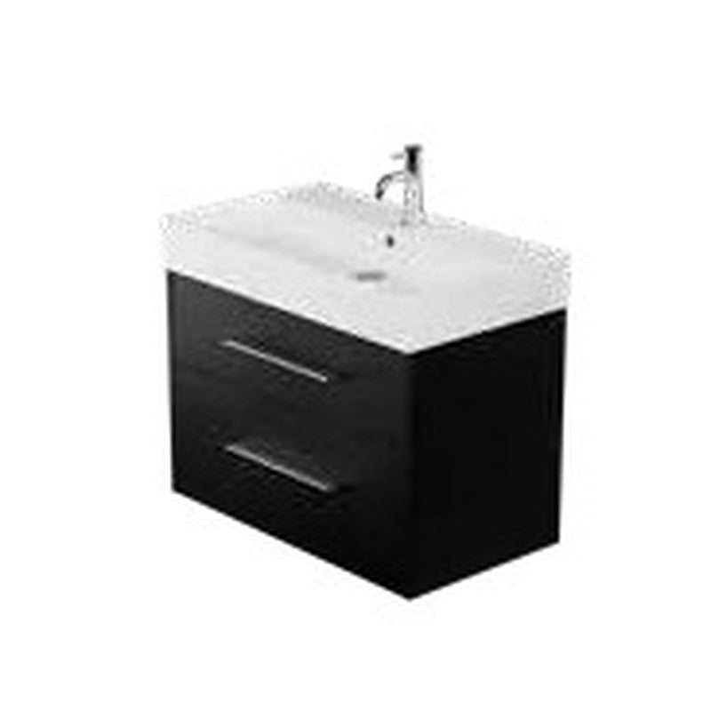 Montara 800mm Wall Hung Vanity Unit & Basin, 2 Drawers