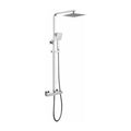 Neptuna Square Thermostatic Drench Shower – Chrome