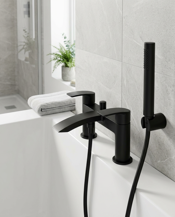 Noxa Curve Matt Black Bath Shower Mixer