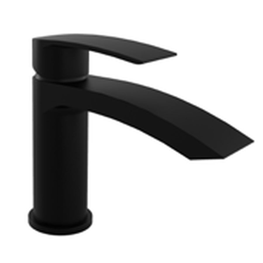 Noxa Curve Matt Black Mono Basin Mixer