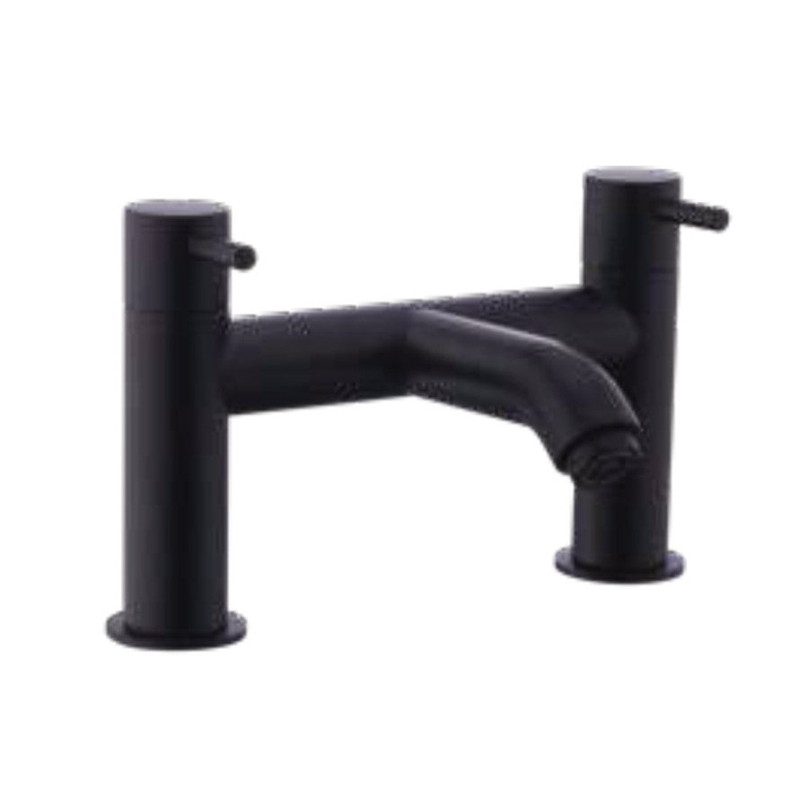 Noxa Round Matt Black Bath Filler