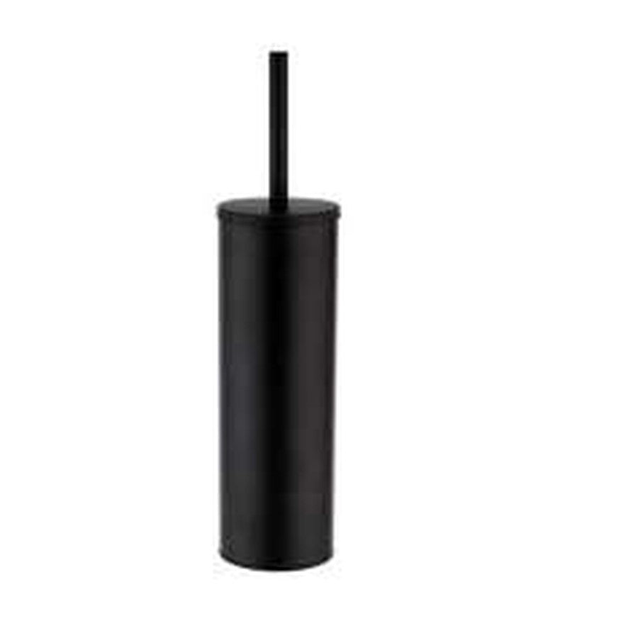 Noxa Round Matt Black Bathroom Accessories, Wall-mounted toilet brush & holder