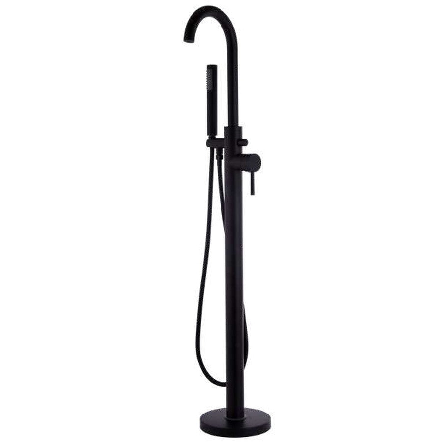 Noxa Round Matt Black Freestanding Bath Shower Mixer