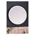 Noxa Round Matt Black LED Mirror