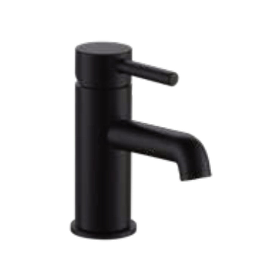 Noxa Round Matt Black Mono Basin Mixer