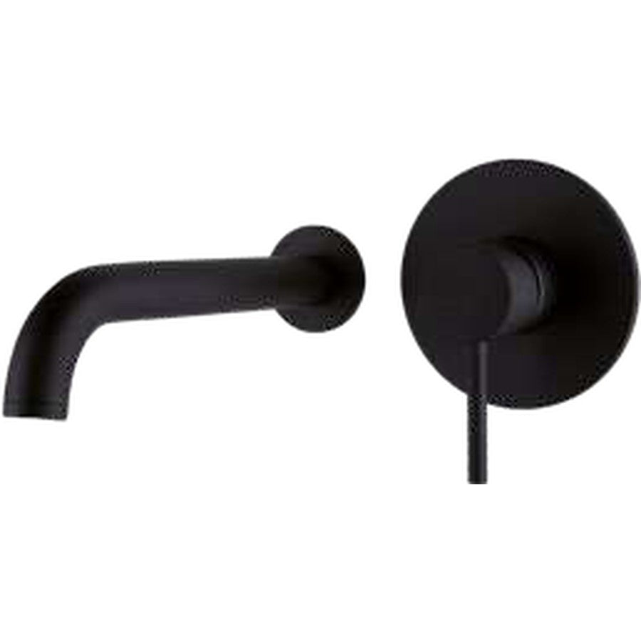 Noxa Round Matt Black Wall Mounted Basin Mixer