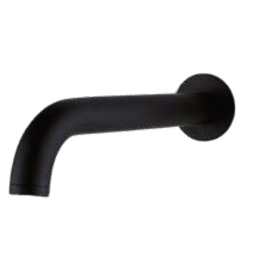 Noxa Round Matt Black Wall Mounted Bath Spout