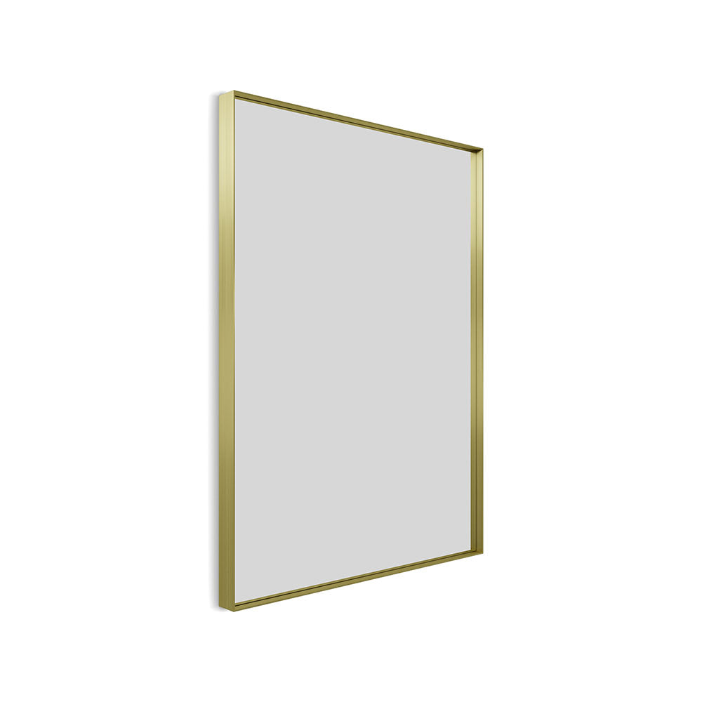 Newington Rectangular Mirror 60 Brushed Brass - 60x80cm