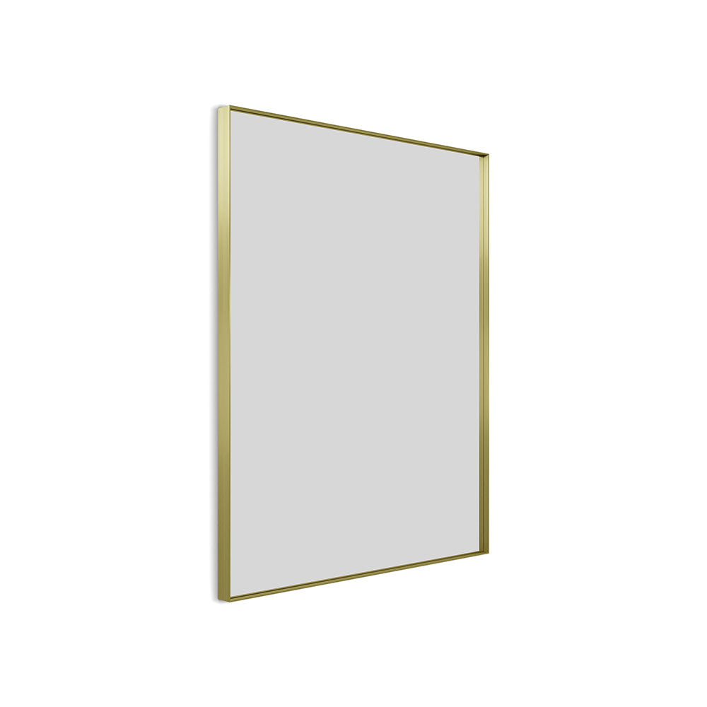 Newington Rectangular Mirror 100 Brushed Brass - 100x80cm