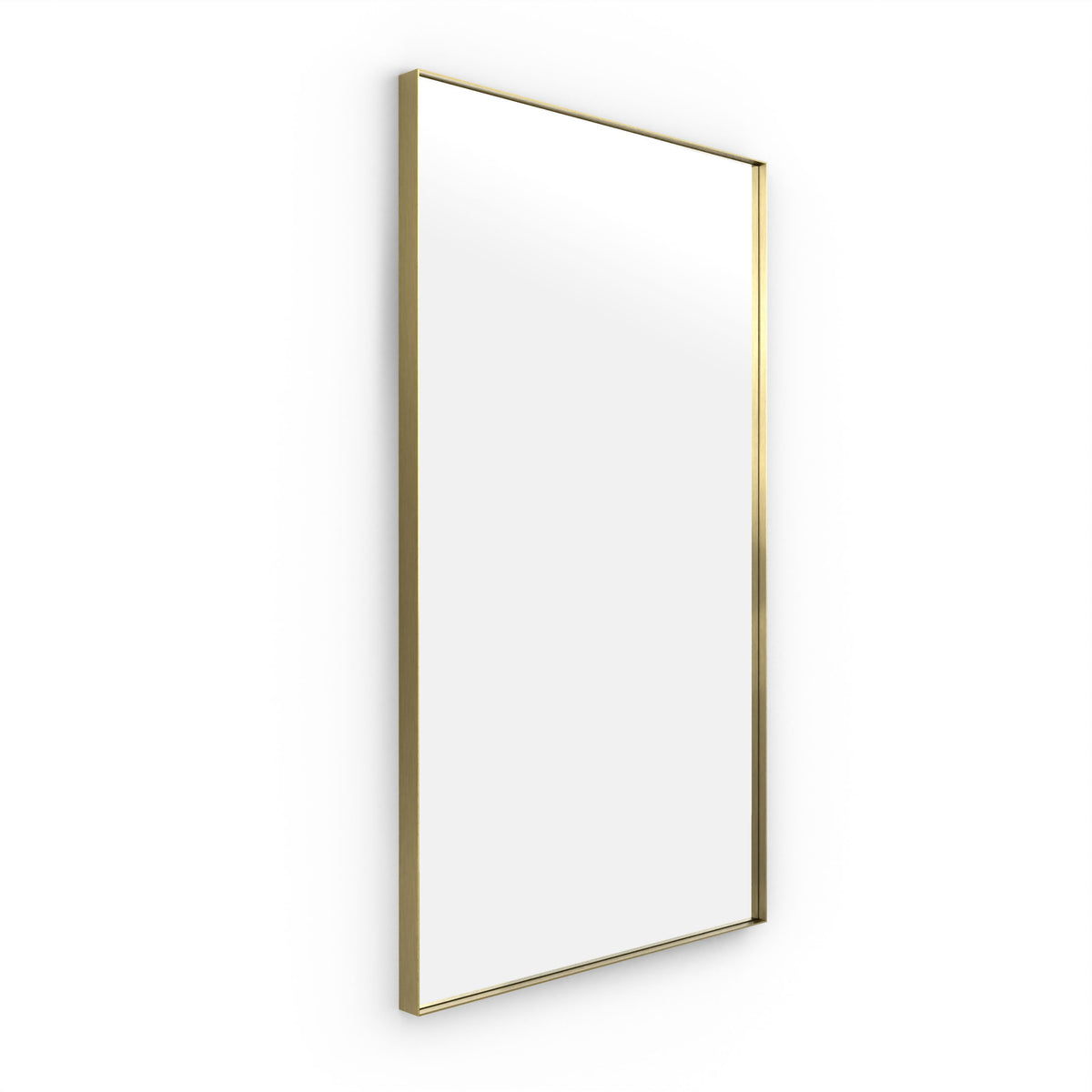 Newington Rectangular Mirror 120 Brushed Brass - 120x70cm